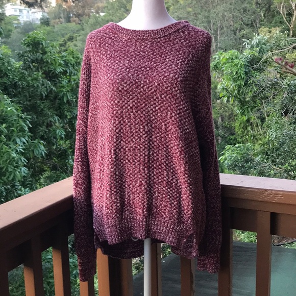 Universal Thread Sweaters - Universal Thread Maroon White Sweater XL